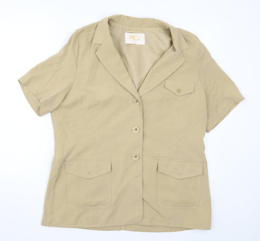 Country Casuals Womens Beige   Basic Button-Up Size M
