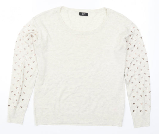F&F Womens Beige  Knit Pullover Jumper Size 6