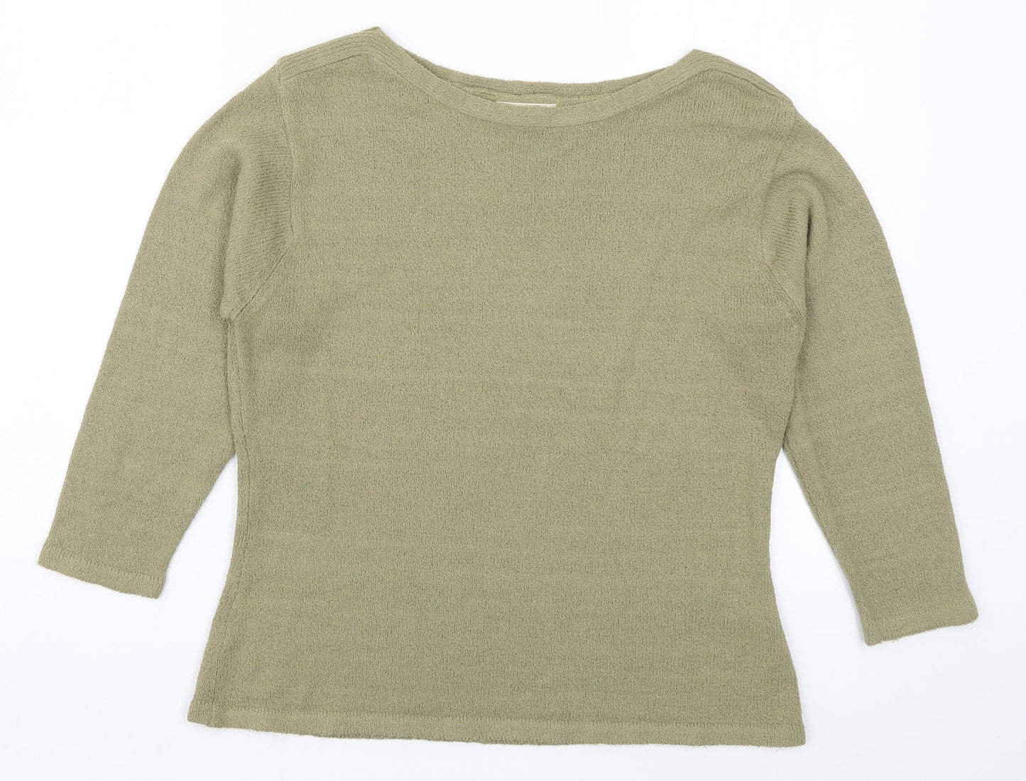 Collections Womens Green  Knit Pullover Jumper Size M