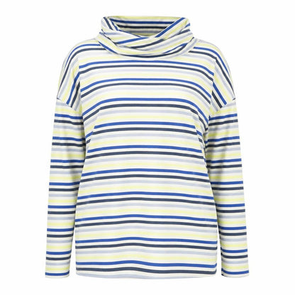 East Womens Blue Striped  Basic T-Shirt Size S