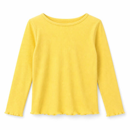 Front view of George girls’ yellow basic t-shirt, size 2-3, years