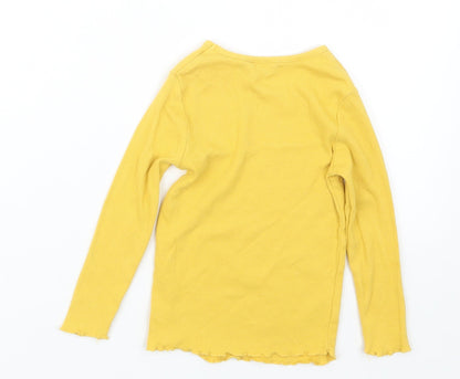 Back view of George girls’ yellow basic t-shirt, size 2-3, years