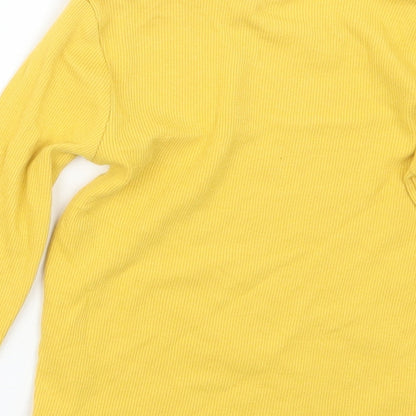 Brand and care label for George girls’ yellow basic t-shirt, size 2-3, years