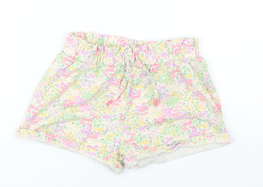 NEXT Girls Purple Floral  Boyfriend Shorts Size 6 Years