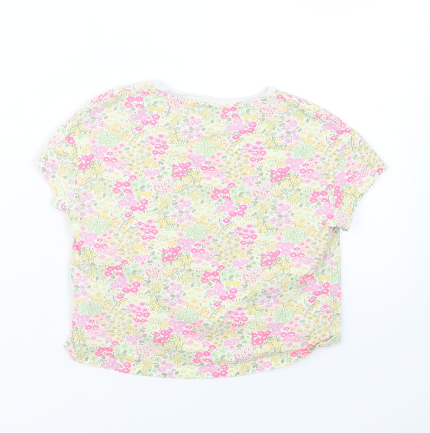 NEXT Girls Purple Floral  Basic T-Shirt Size 6 Years