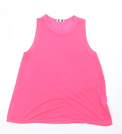 Additional front view of Papaya women’s pink basic tank, size UK 8