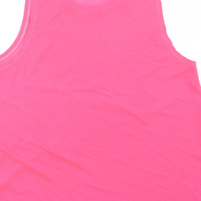 Brand and care label for Papaya women’s pink basic tank, size UK 8