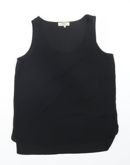 Additional front view of Papaya women’s black basic tank, size UK 8