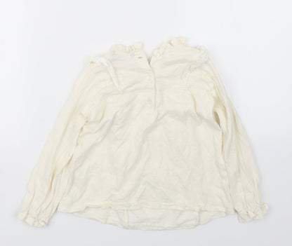 Back view of George girls’ ivory basic t-shirt, size 2-3, years