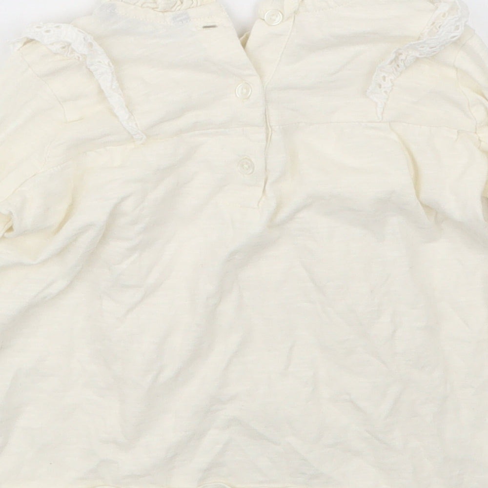 George Girls Ivory   Basic T-Shirt Size 2-3 Years