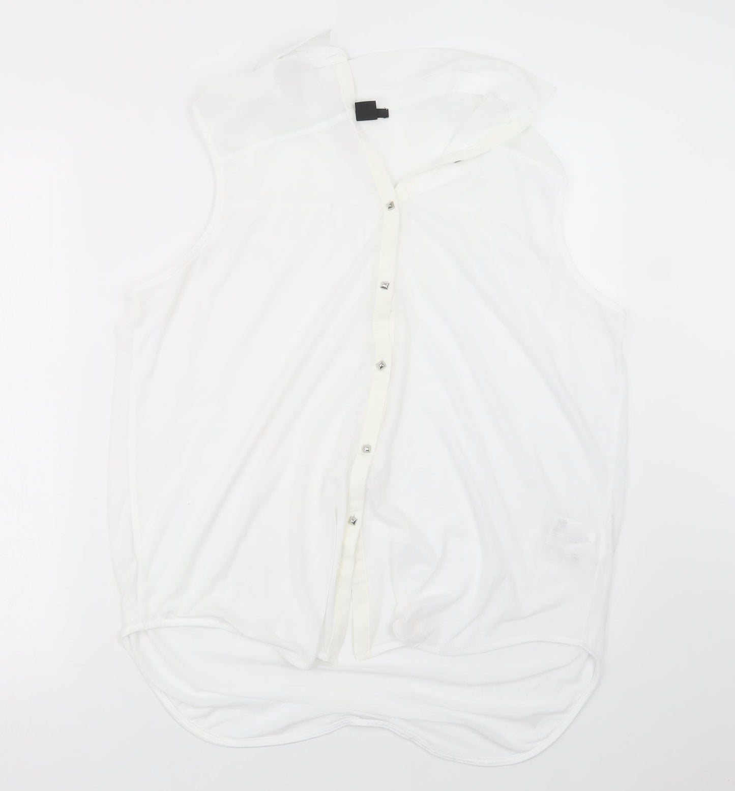 H&M Womens White   Basic Button-Up Size M