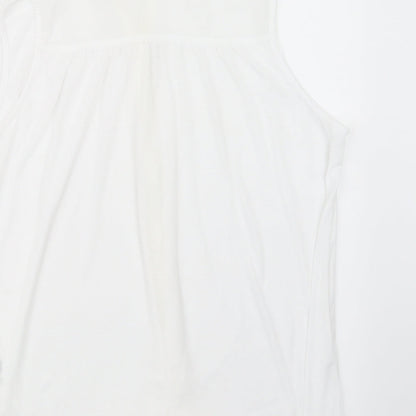 H&M Womens White   Basic Button-Up Size M