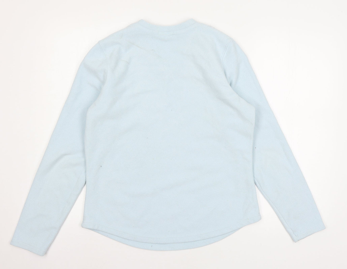 George Womens Blue Solid Fleece Top Pyjama Top Size M