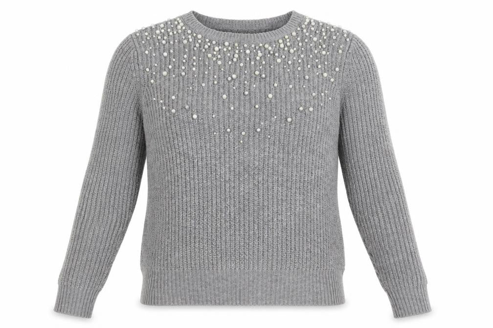 Nine Womens Grey  Knit Pullover Jumper Size 8