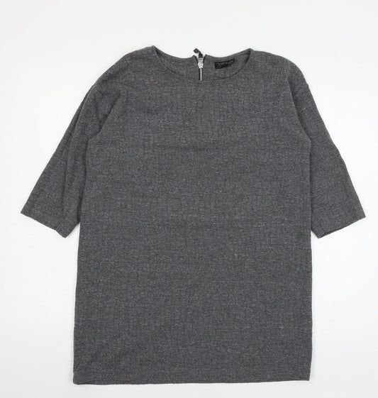 Topshop Womens Grey  Knit Pullover Jumper Size 10