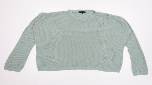 Peacocks Womens Green  Knit Pullover Jumper Size XL