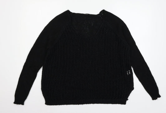 River Island Womens Black  Knit Pullover Jumper Size 8