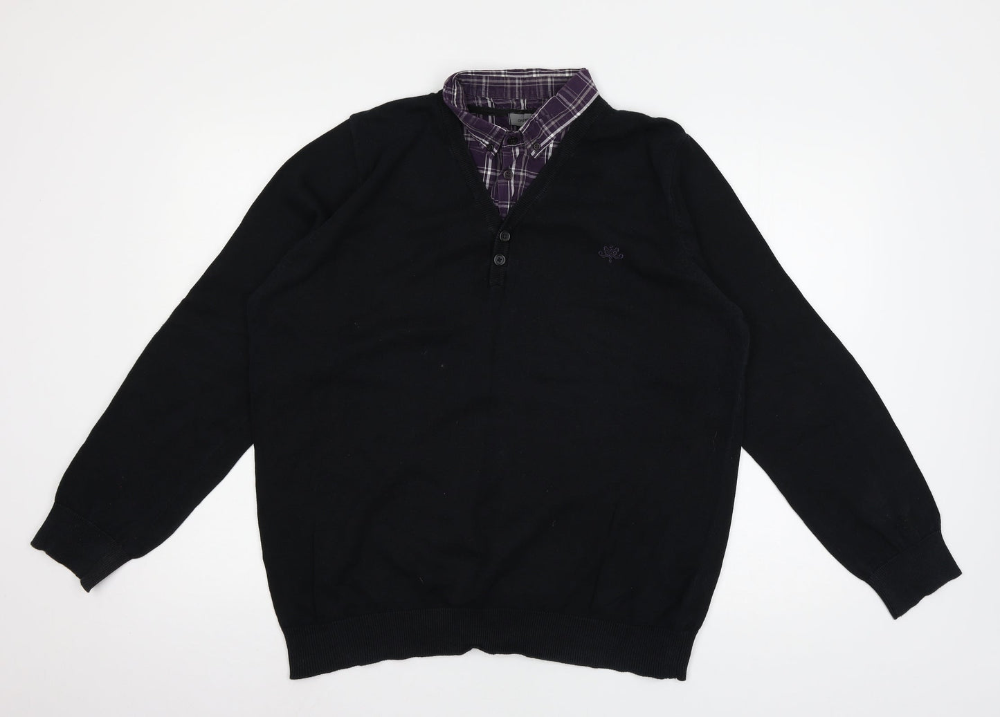 Cedar Woo Mens Blue  Knit Pullover Jumper Size XL