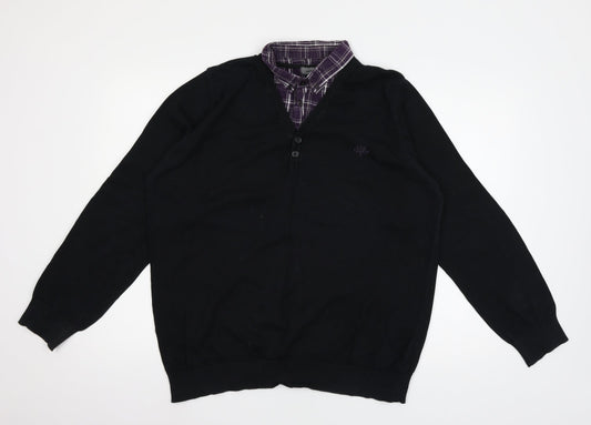 Cedar Woo Mens Blue  Knit Pullover Jumper Size XL