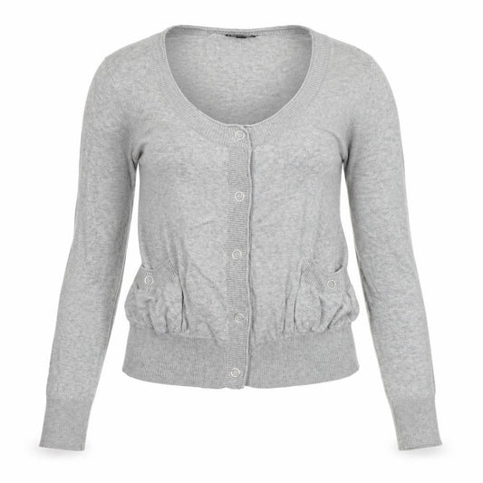 Topshop Womens Grey  Knit Cardigan Jumper Size 14
