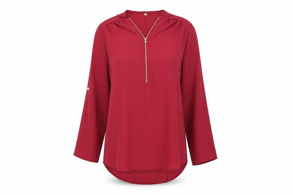 Preworn Womens Red   Basic Blouse Size L