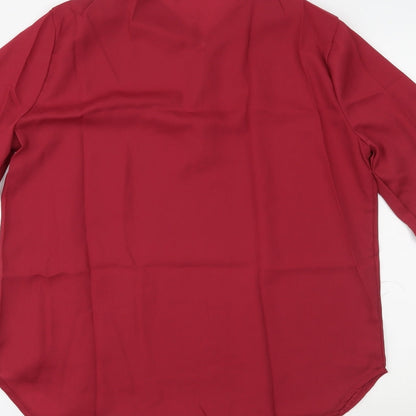 Preworn Womens Red   Basic Blouse Size L