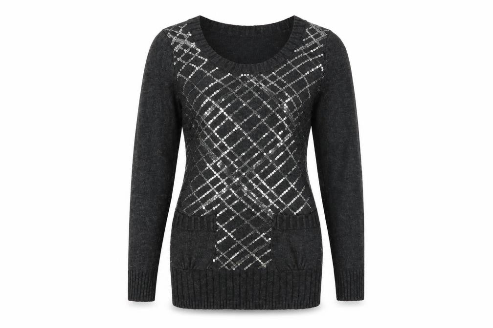 Oxxyzen Womens Grey   Pullover Jumper Size L
