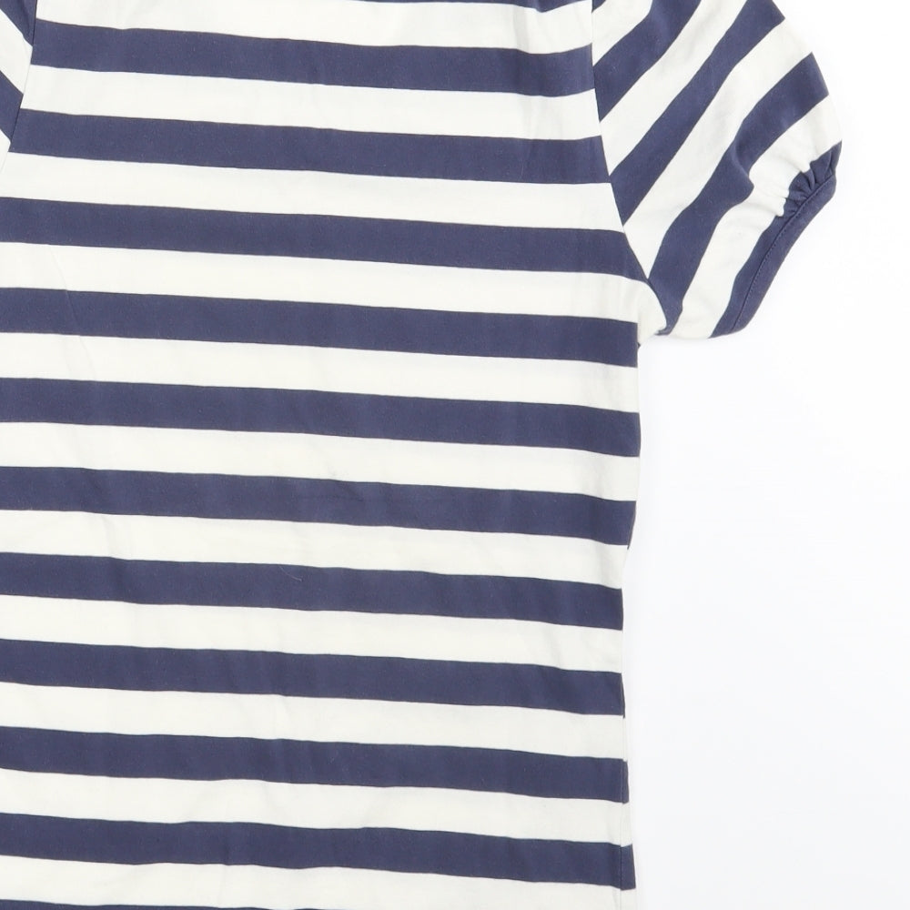 Dorothy Perkins Womens Blue Striped  Basic T-Shirt Size M