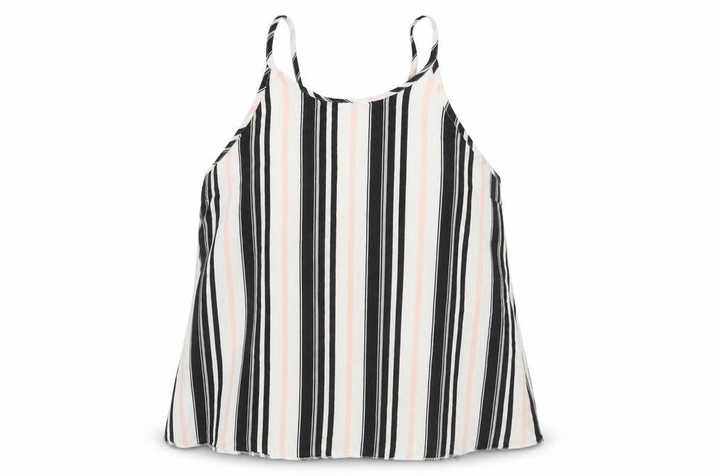 Miss Selfridge Womens Black Striped  Basic Tank Size 10