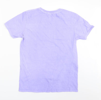 Back view of Missguided women’s blue basic t-shirt, size S