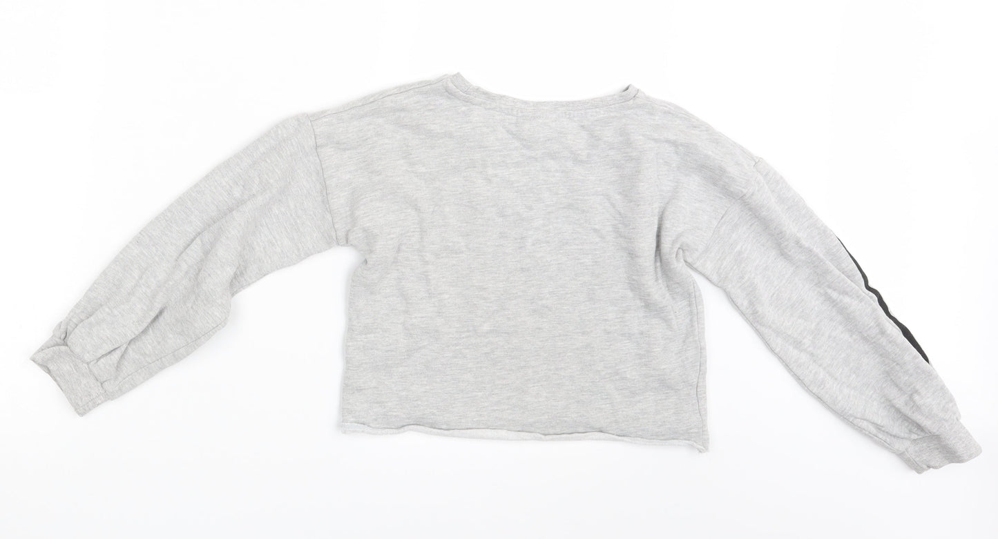 Matalan Girls Grey   Pullover Jumper Size 9 Years