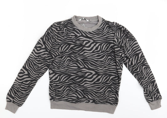 NEXT Womens Black Geometric  Pullover Jumper Size 6