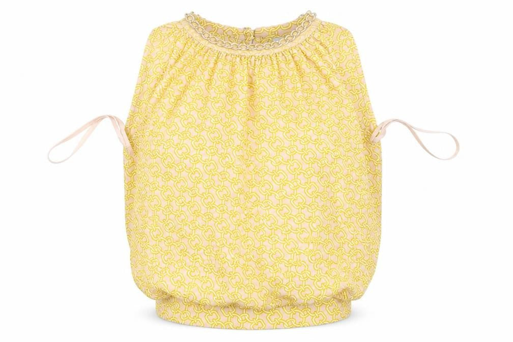 Dorothy Perkins Womens Gold Geometric  Basic Blouse Size 6