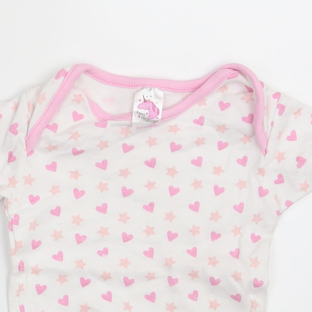 I Love my Unicorn Girls White Polka Dot  Basic T-Shirt Size 6-9 Months