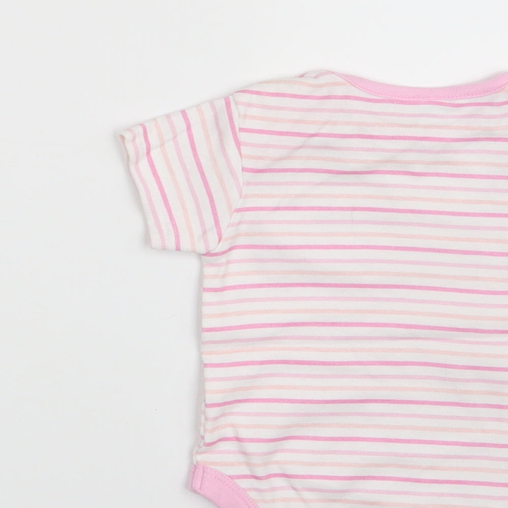 I Love my Unicorn Girls Pink Striped  Romper One-Piece Size 6-9 Months