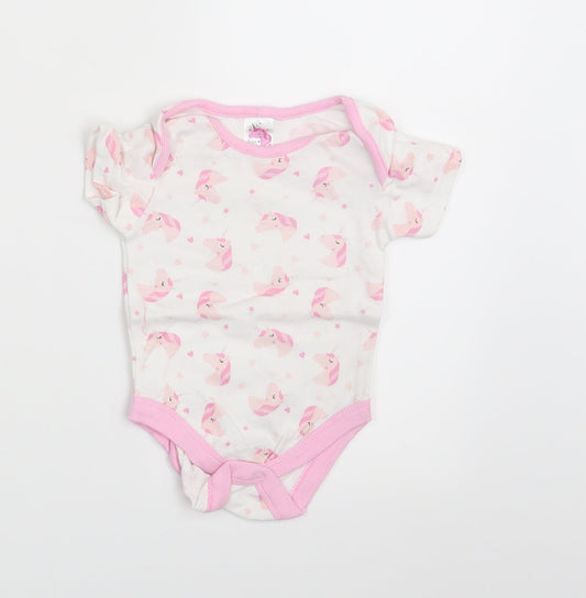 I Love my Unicorn Girls White Animal Print  Romper One-Piece Size 6-9 Months