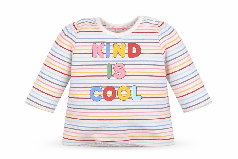 Nutmeg Girls Multicoloured Striped  Basic T-Shirt Size 3-6 Months  - Kind is cool