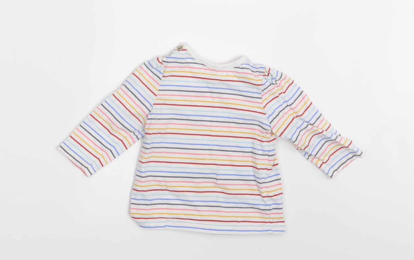 Nutmeg Girls Multicoloured Striped  Basic T-Shirt Size 3-6 Months  - Kind is cool