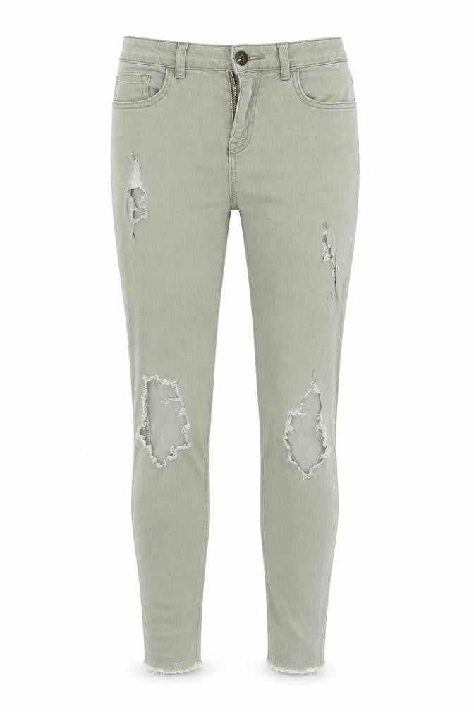 New Look Womens Green  Denim Skinny Jeans Size 10 L26 in