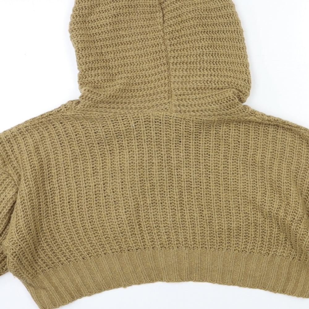PRETTYLITTLETHING Womens Brown  Knit Pullover Jumper Size S