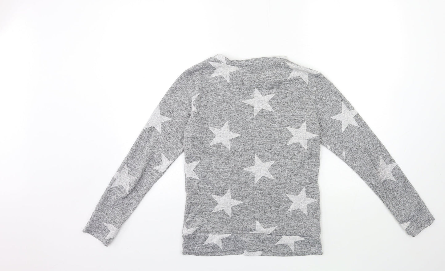 miss funky Womens Grey  Knit Pullover Jumper Size S