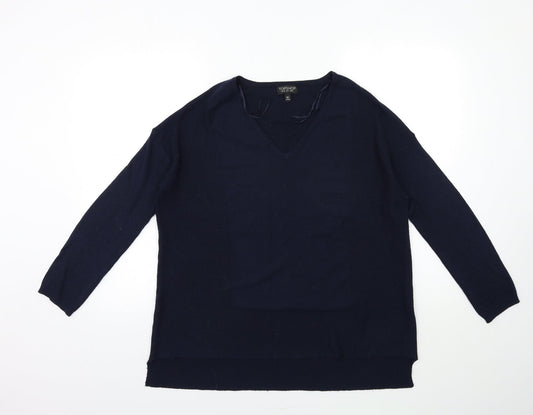 Topshop Womens Blue  Knit Pullover Jumper Size 8