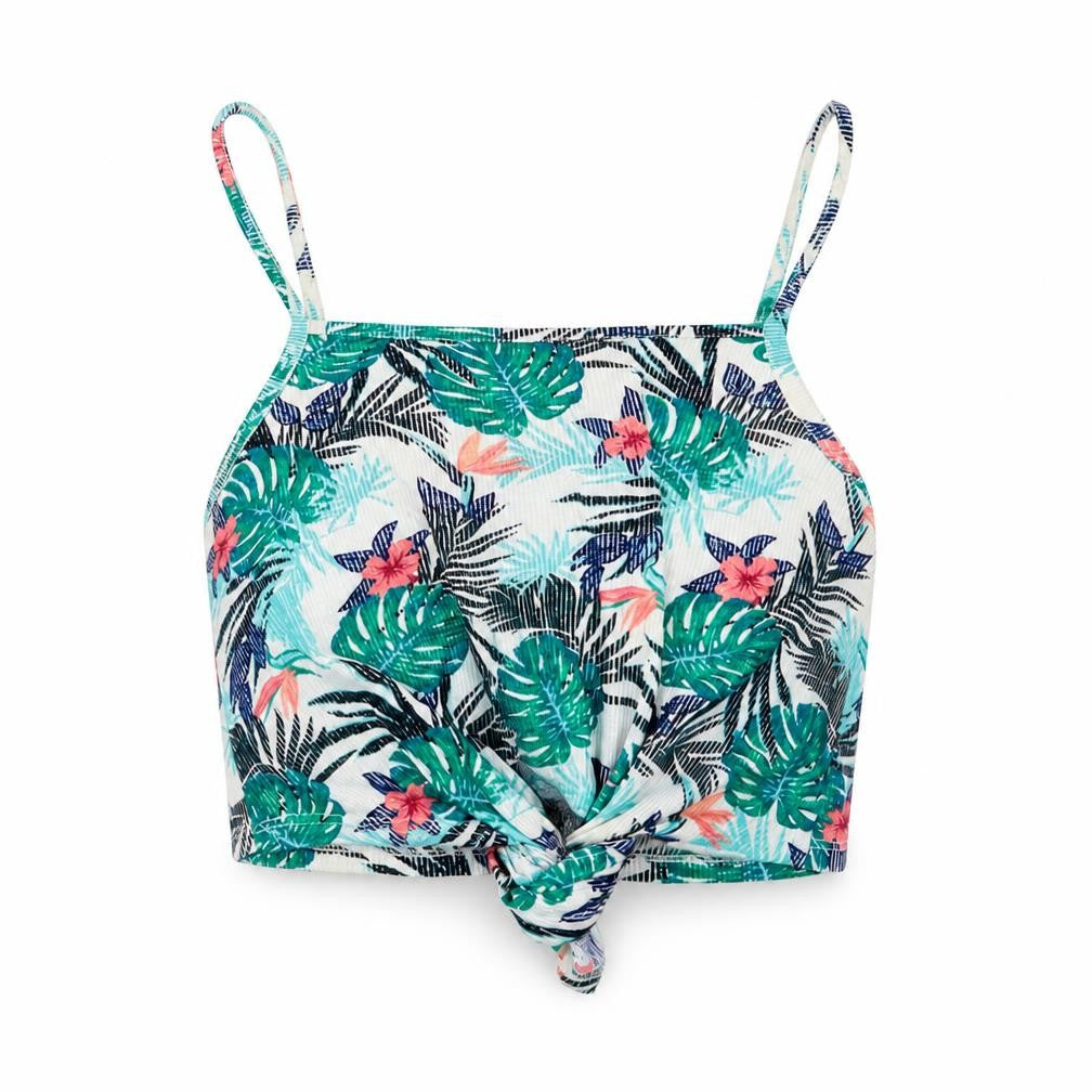 Primark Womens Green Floral  Basic Tank Size 14