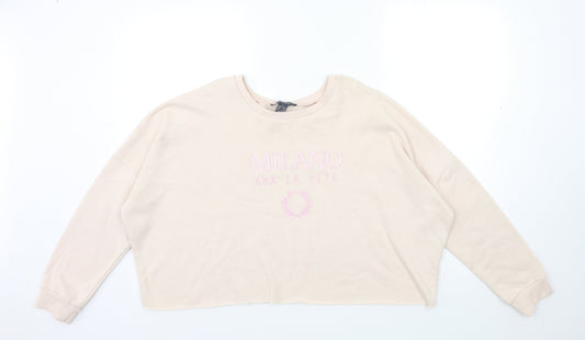 Primark Womens Pink   Pullover Sweatshirt Size 10