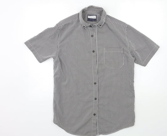 George Mens Red Check   Button-Up Size S