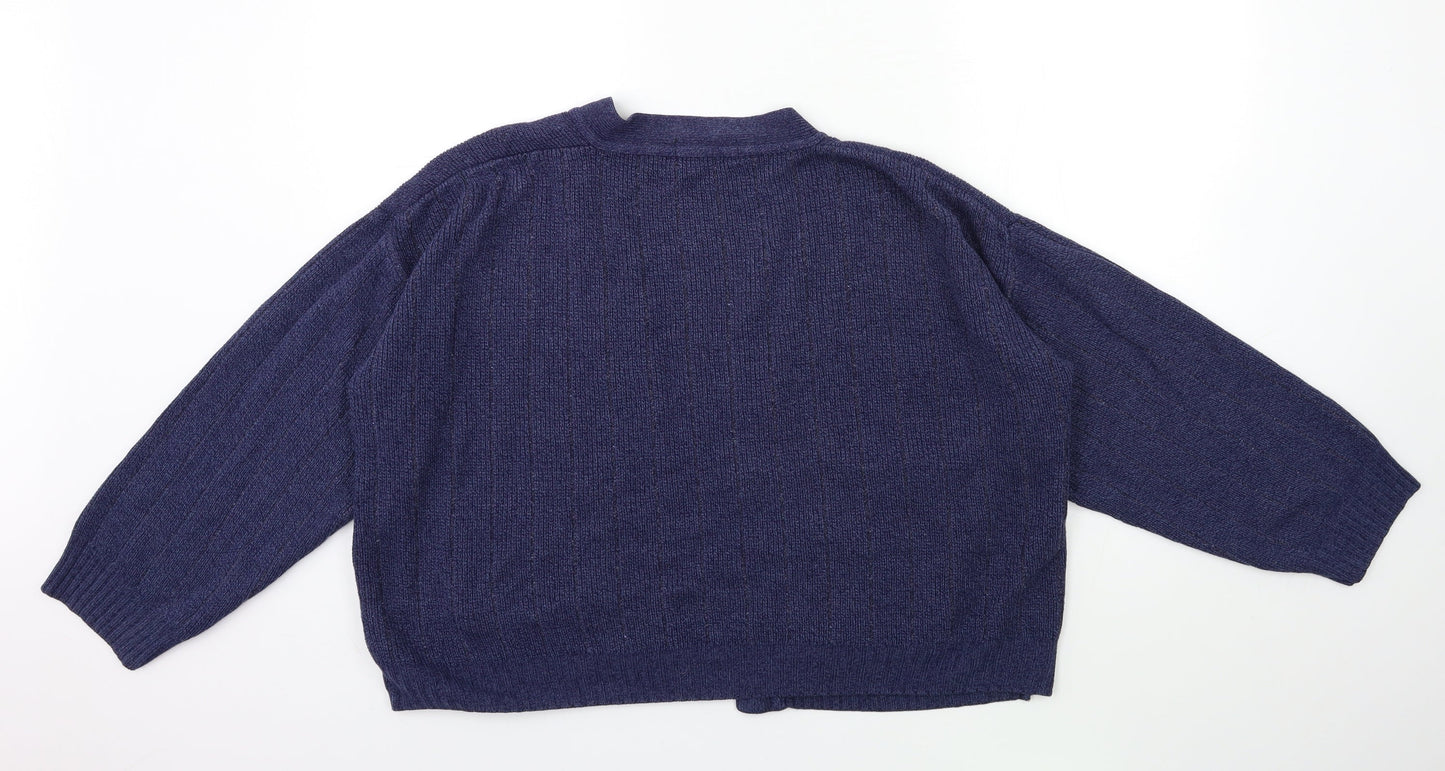 BONNOCKBURN Womens Blue  Knit Cardigan Jumper Size S