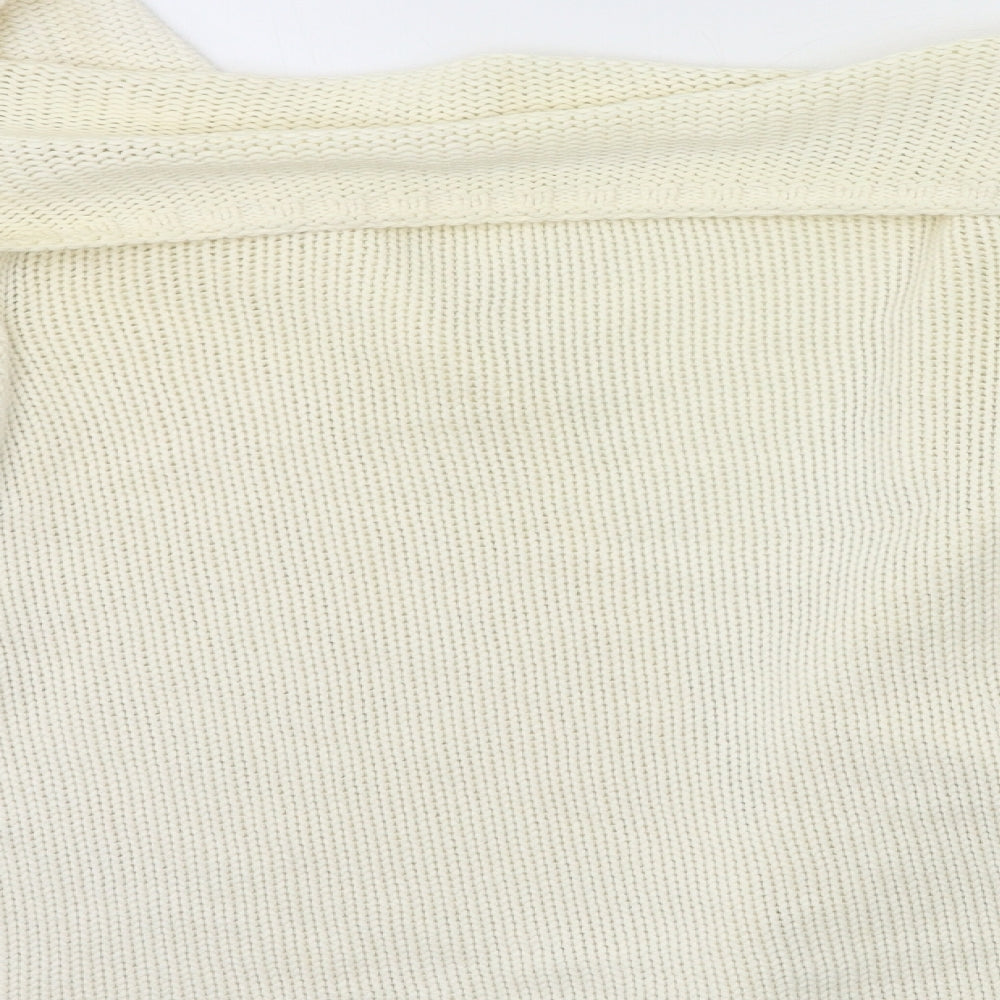 Preworn Womens Beige  Knit Cardigan Jumper Size 10