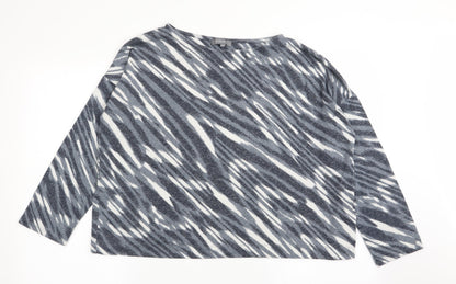 Additional front view of Principles women’s multicoloured animal print basic t-shirt, size UK 18