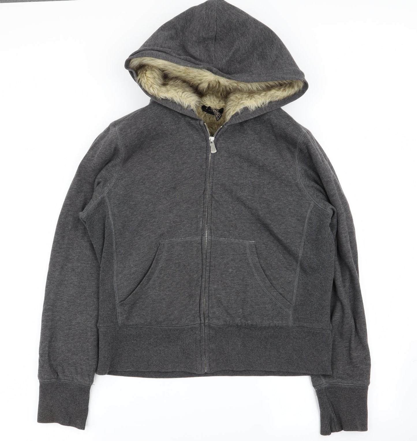 evivssa Womens Grey   Full Zip Jumper Size M