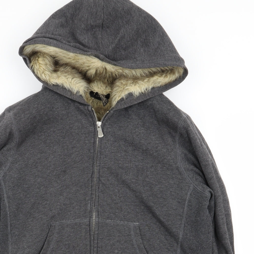 evivssa Womens Grey   Full Zip Jumper Size M